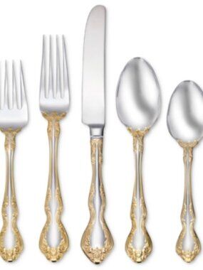 Oneida Golden Mandolina 45-Piece Fine Flatware Set NWT Service for 8